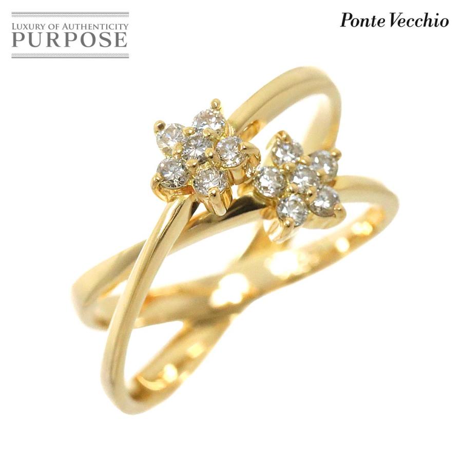 Ponte Vecchio ポンテヴェキオ 11号 リング ダイヤ 0.27ct K18 YG  