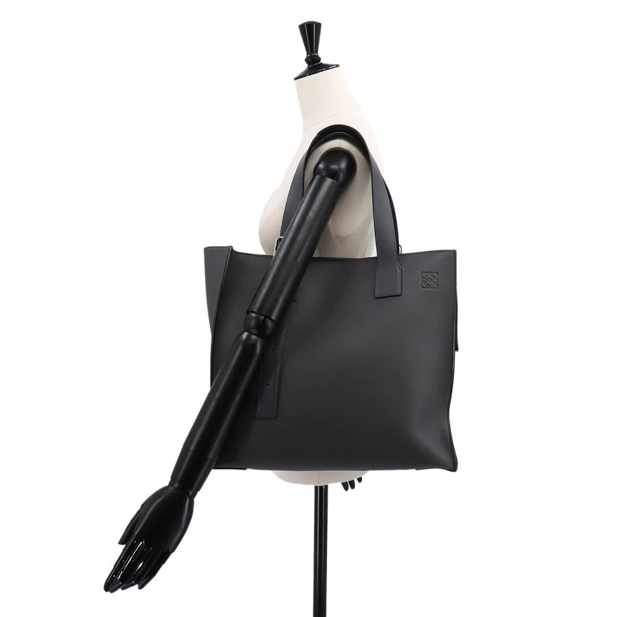 新品同様 ロエベ LOEWE バックル ジッパー トート バッグ レザー  