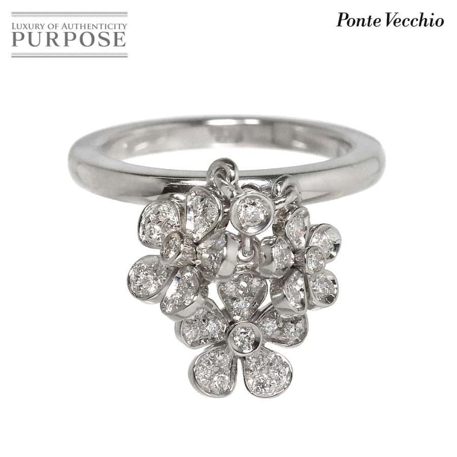 Ponte Vecchio ポンテヴェキオ 9.5号 リング ダイヤ 0.32ct K18 WG  