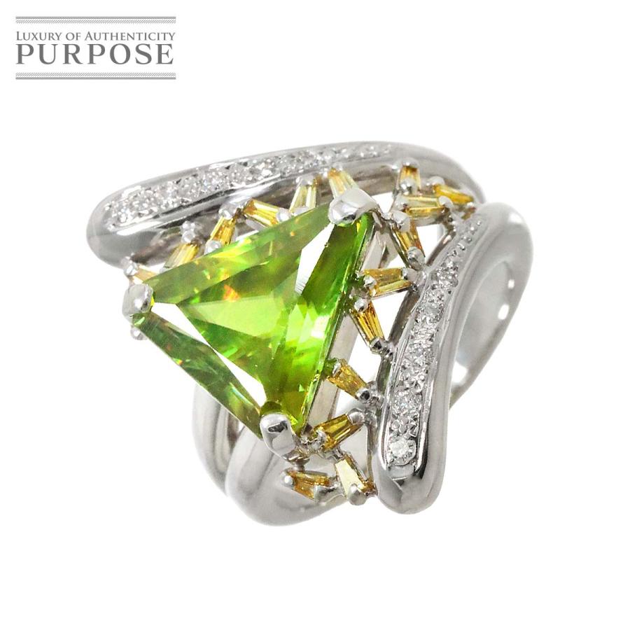 リング 14号 松沢安行 スフェーン 5.99ct ダイヤ 0.43ct K18 WG 