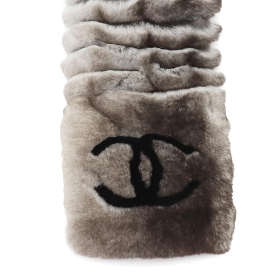 未使用 展示品 シャネル CHANEL オリラグ ファー マフラー ラパン 