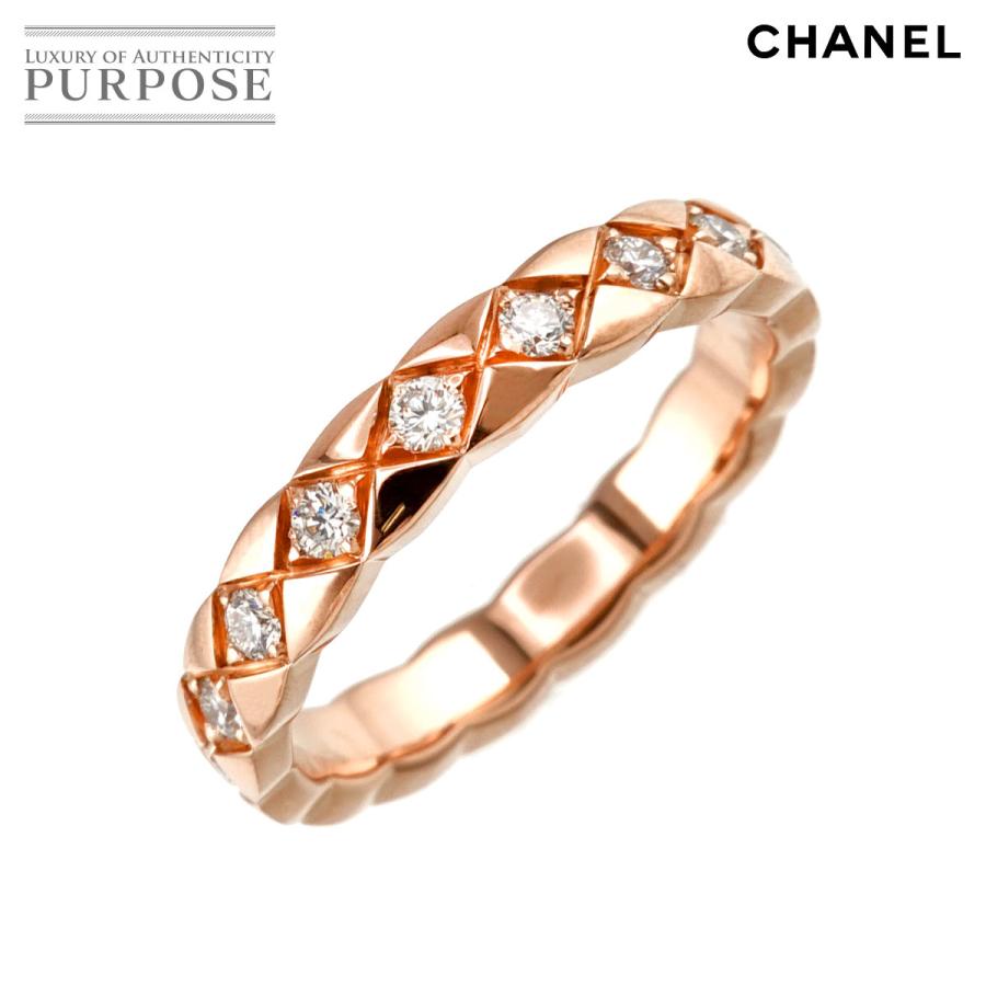 シャネル CHANEL ココクラッシュ ミニ #49 リング フル ダイヤ K18 PG  