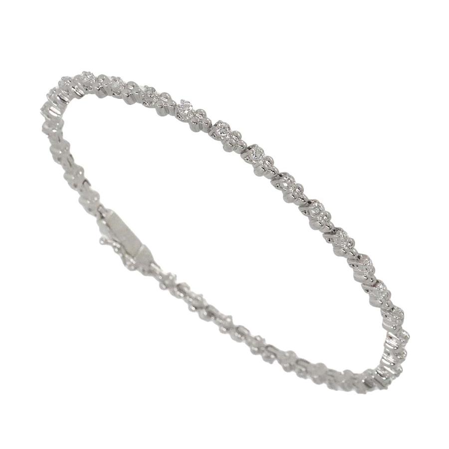 TASAKI タサキ ダイヤ 0.90ct ブレスレット 17.5cm K18 WG ホワイト  