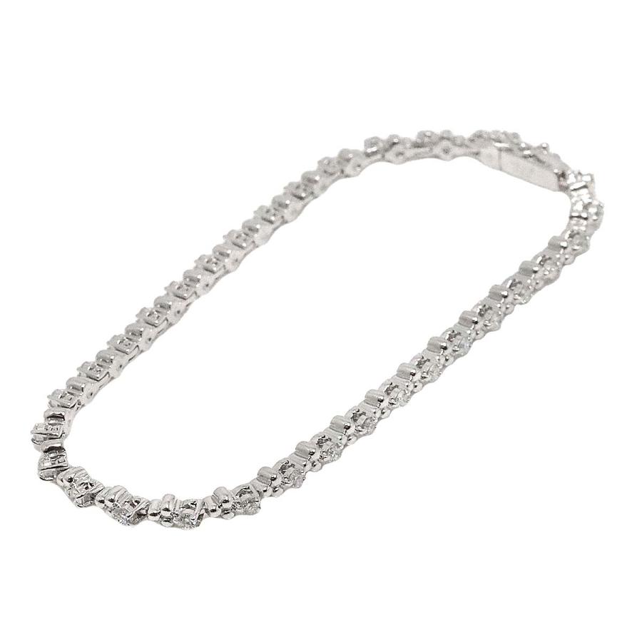 TASAKI タサキ ダイヤ 0.90ct ブレスレット 17.5cm K18 WG ホワイト  