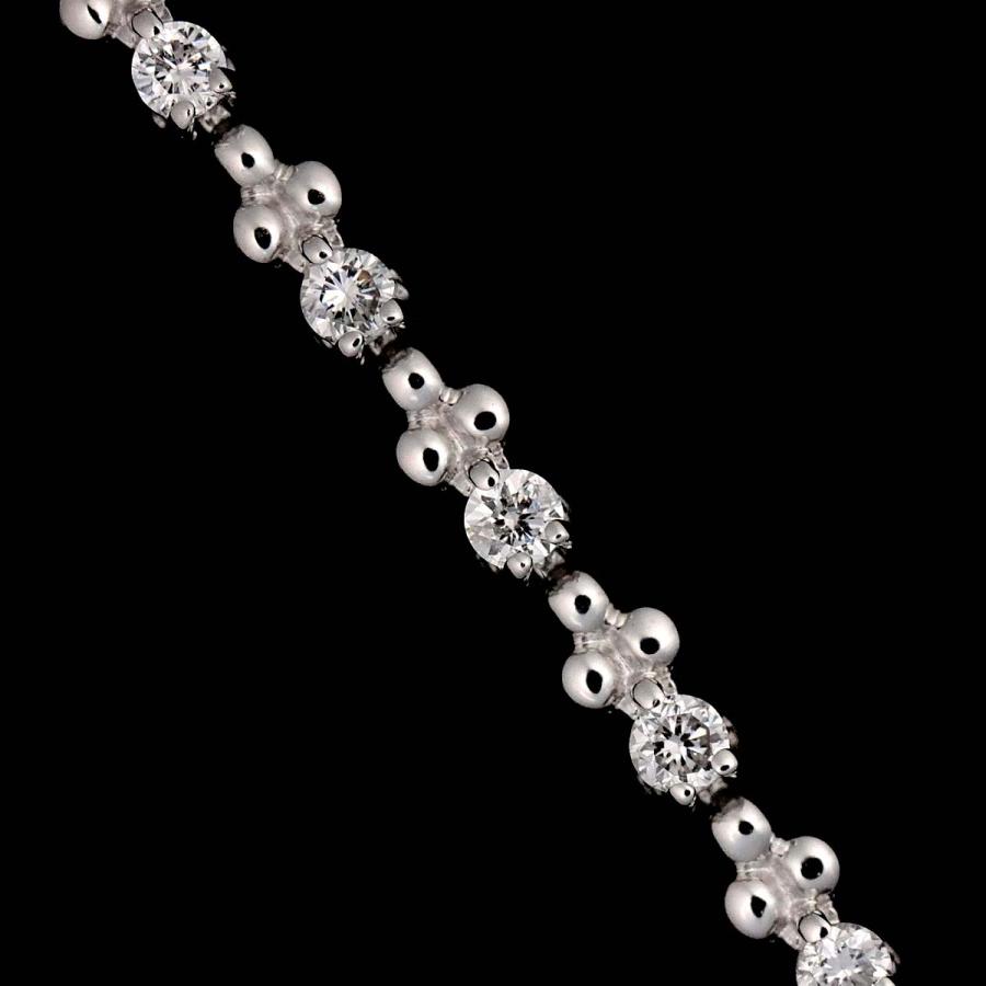 タサキ TASAKI ダイヤ 0.90ct ブレスレット 17.5cm K18 WG 