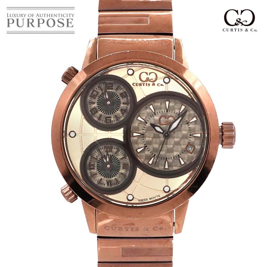 カーティス CURTIS＆Co. ビッグタイムワールド 3タイムゾーン SUW42RG 