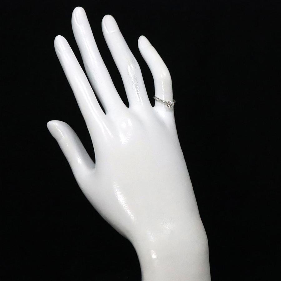 星の砂 HOSHI no SUNA ソリティア ダイヤ 0.32ct E/VS2 6号 リング Pt  