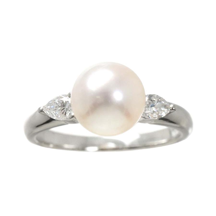 TASAKI タサキ 10.5号 リング アコヤ真珠 8.1mm ダイヤ 0.26ct