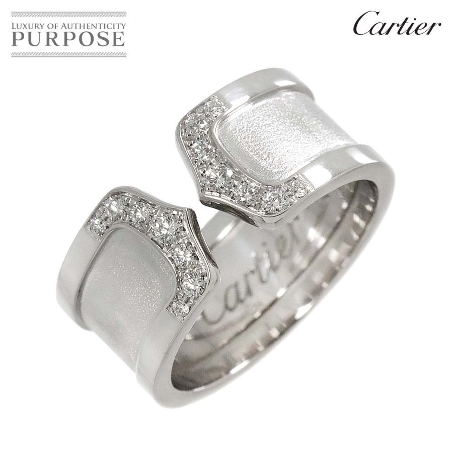 カルティエ Cartier C2 LM #58 リング ダイヤ K18 WG ホワイトゴールド  