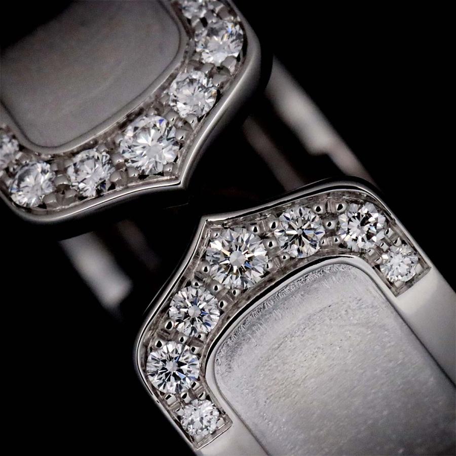 カルティエ Cartier C2 LM #58 リング ダイヤ K18 WG ホワイトゴールド 