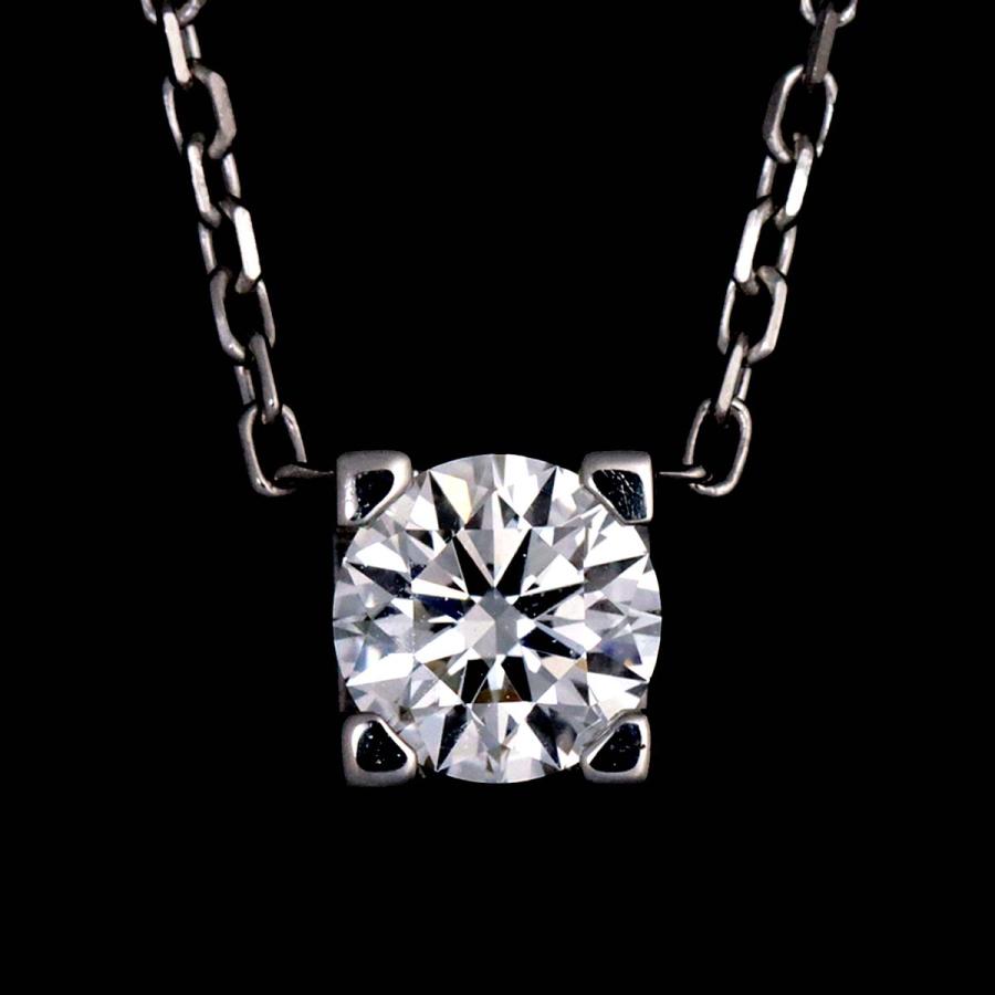 Cartier カルティエ Cドゥ ダイヤ 0.33ct D/VVS1/EX ネックレス 42cm 