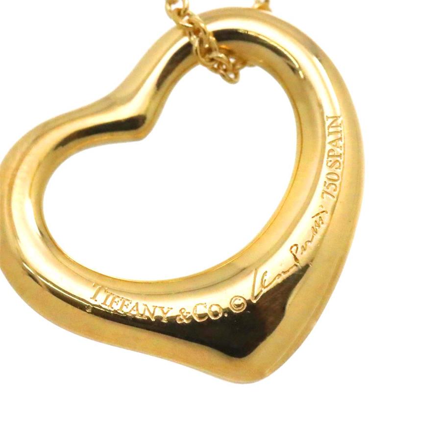ティファニー TIFFANY&Co. オープンハート 16mm ネックレス 40cm K18  