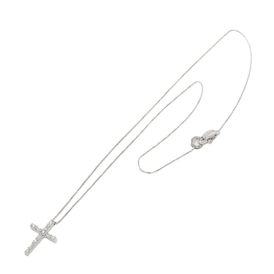 ダミアーニ DAMIANI ルミエール クロス ダイヤ ネックレス 43cm K18 WG  
