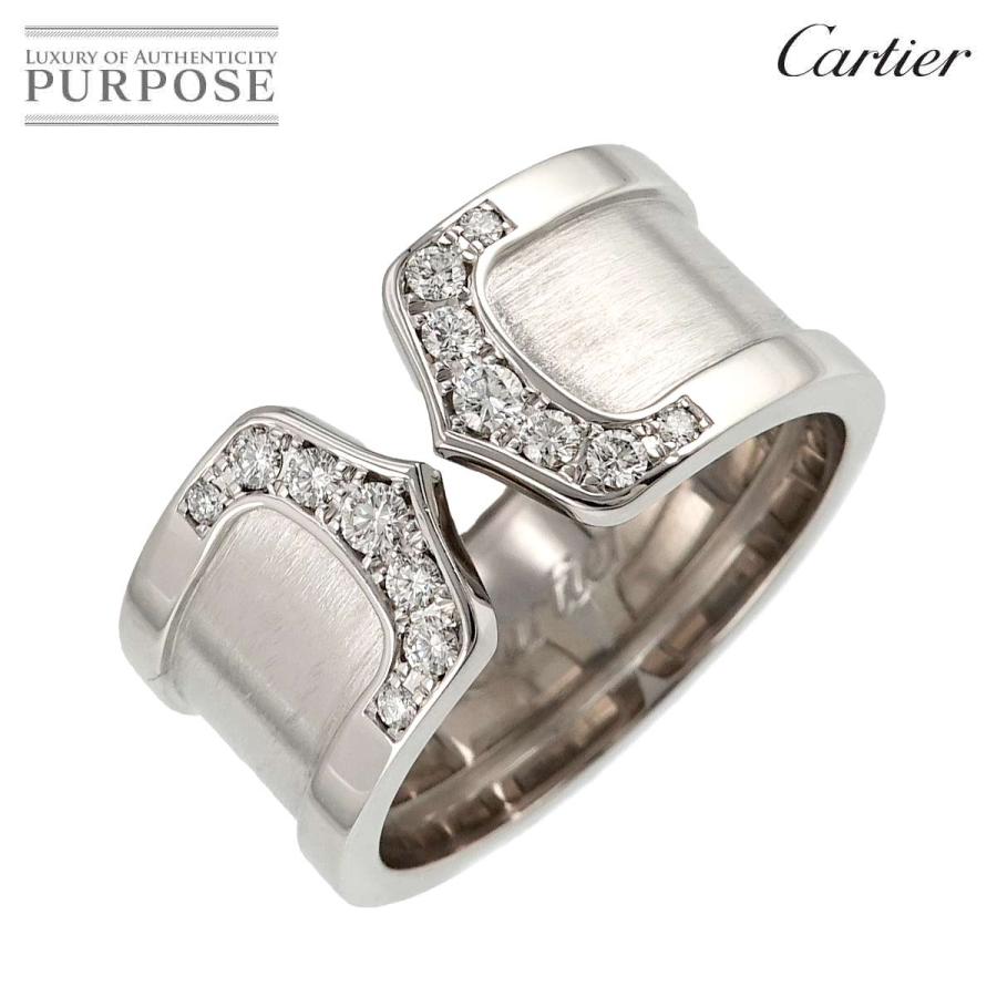 カルティエ Cartier C2 LM #57 リング ダイヤ K18 WG ホワイトゴールド 