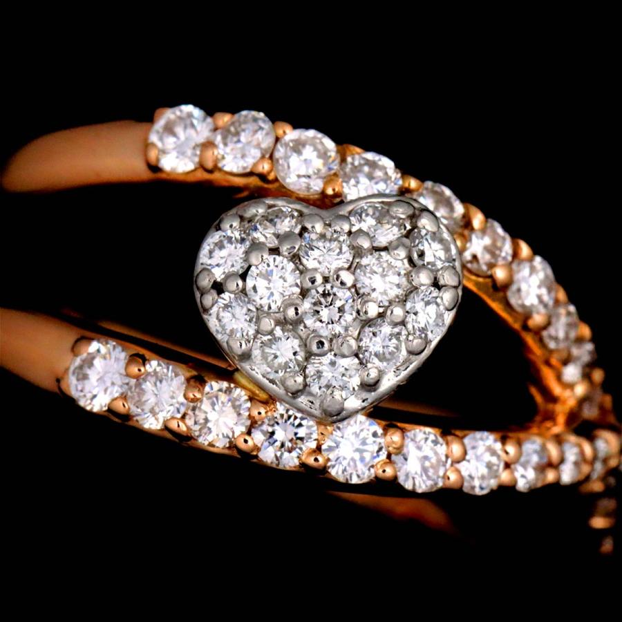 Ponte Vecchio ポンテヴェキオ 5号 リング ダイヤ 0.45ct K18 PG Pt  