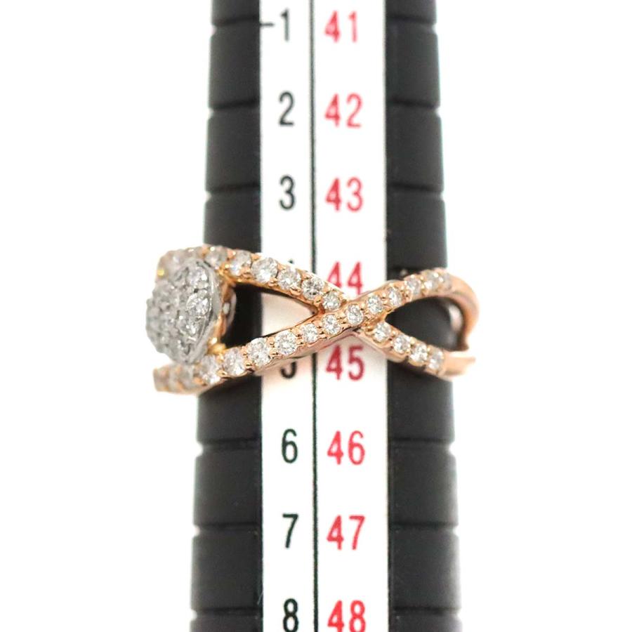 Ponte Vecchio ポンテヴェキオ 5号 リング ダイヤ 0.45ct K18 PG Pt  