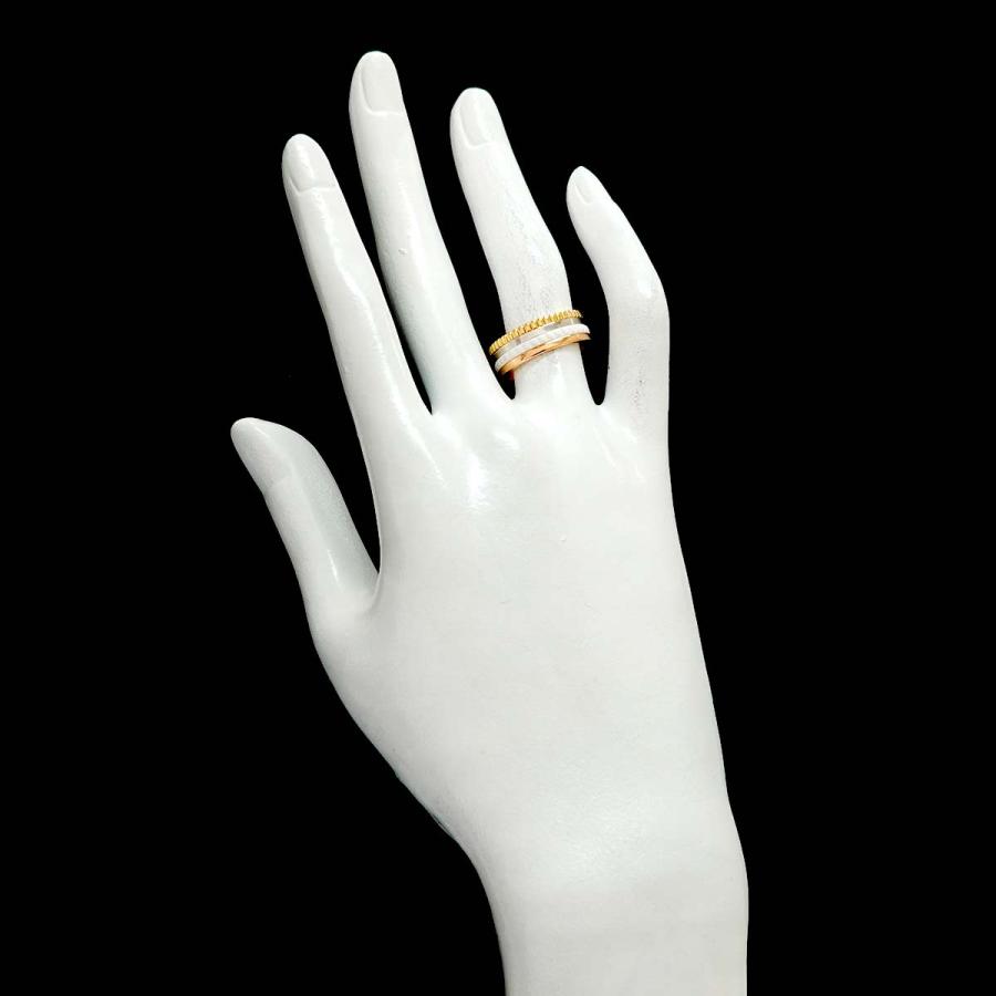 ブシュロン BOUCHERON キャトル ホワイト SM #52 リング K18 PG 