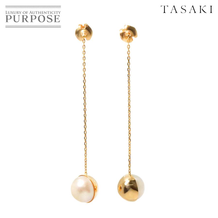 TASAKI タサキ アルルカン 淡水真珠 10.0mm ピアス K18 YG 750 パール  