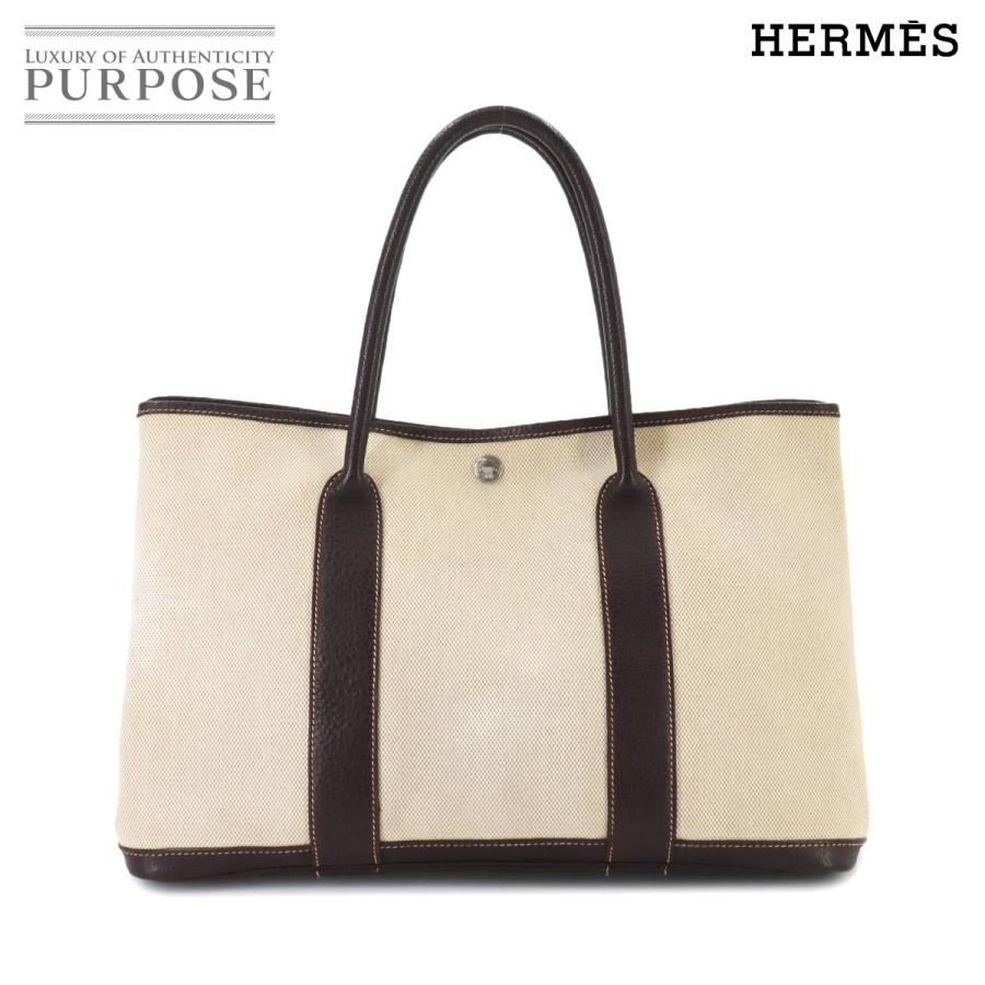 エルメス HERMES ガーデンパーティ 36 PM トート バッグ トワル 