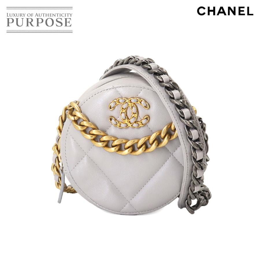 新品同様 シャネル CHANEL 19 ラウンド クラッチ チェーン ショルダー 