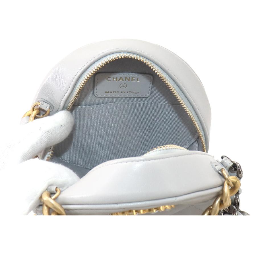 新品同様 シャネル CHANEL 19 ラウンド クラッチ チェーン ショルダー 