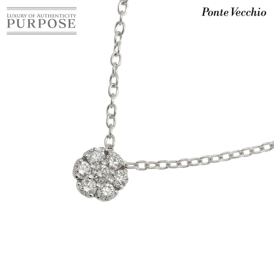 Ponte Vecchio ポンテヴェキオ ダイヤ 0.14ct ネックレス 40cm
