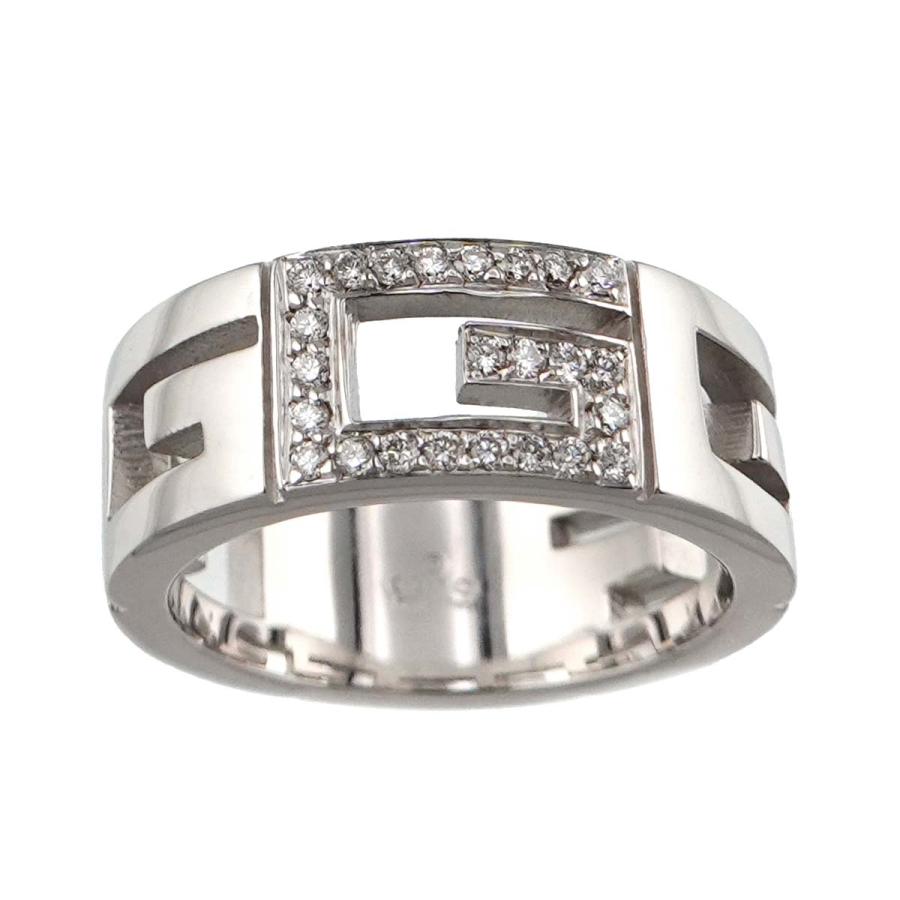 GUCCI グッチ マルチプル Gロゴ #12 リング ダイヤ K18 WG ホワイト  