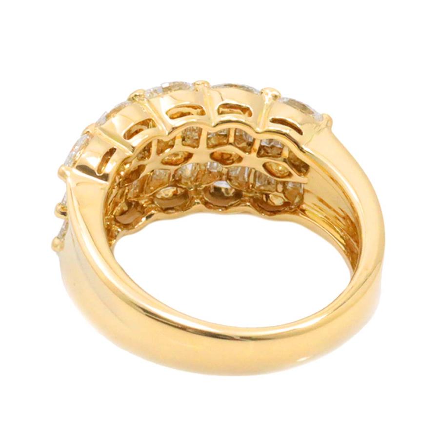 リング 13.5号 ダイヤ 2.07ct K18 YG イエローゴールド 750 指輪  