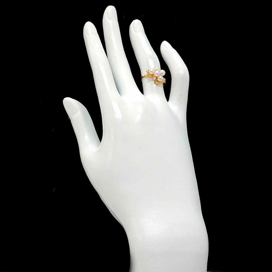 TASAKI タサキ 9.5号 リング ベビーパール 4.0-3.8mm ダイヤ 0.01ct  