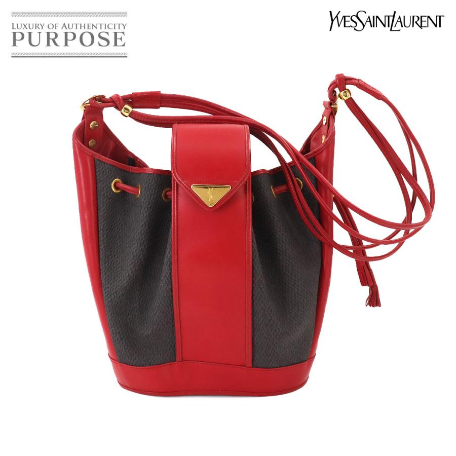 イヴサンローラン Yves Saint Laurent ショルダー バッグ PVC レザー 