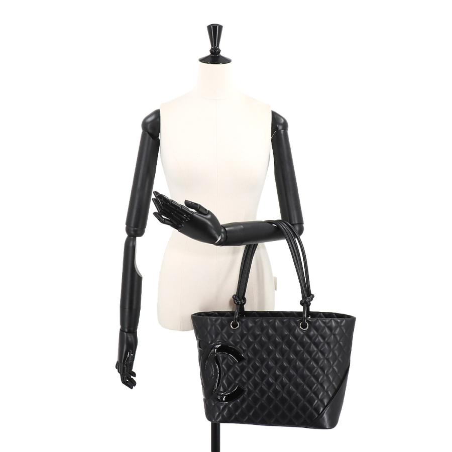 シャネル CHANEL カンボンライン ラージ トート バッグ レザー  