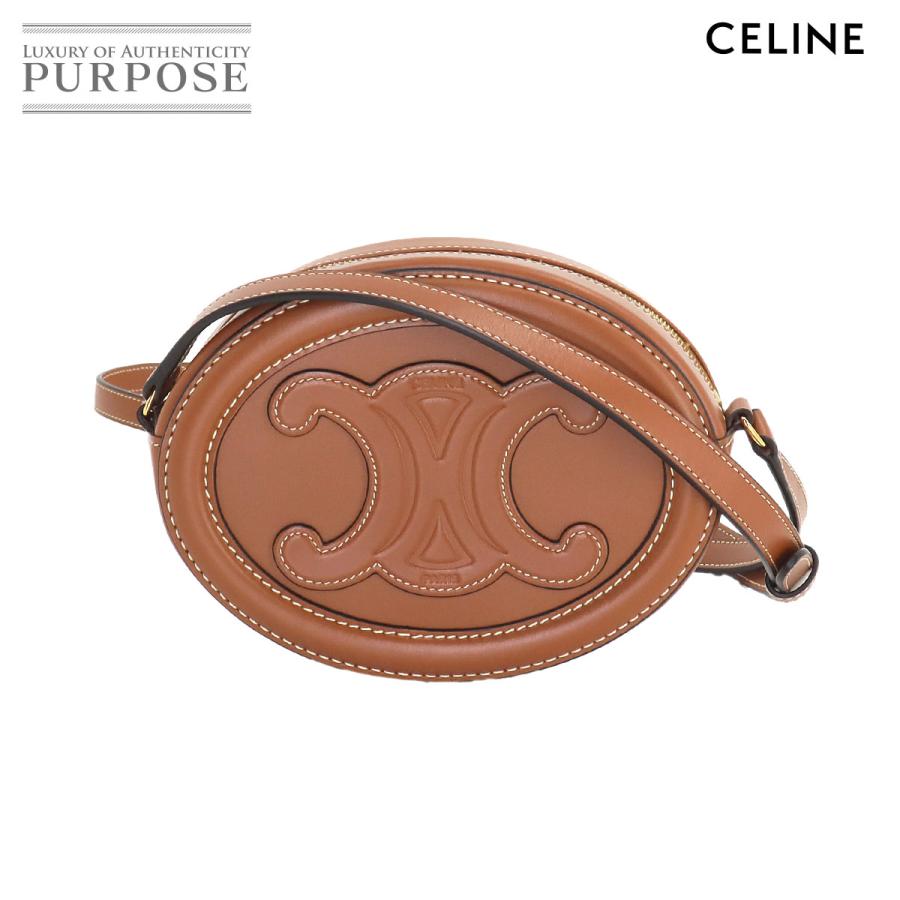 ⭐未使用に近い⭐セリーヌ レザー オーバルパース キュイル トリオンフ