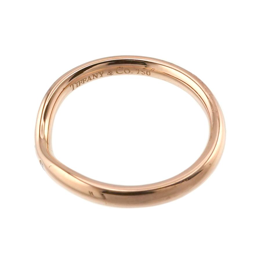 ティファニー TIFFANY&CO. カーブド バンド 8号 リング ダイヤ K18 PG 