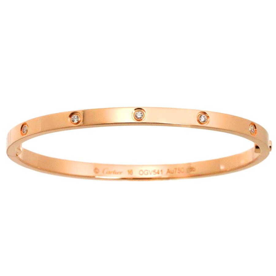 Cartier（カルティエ） ラブ ブレス SM フル ダイヤ 10P #16 K18 PG 