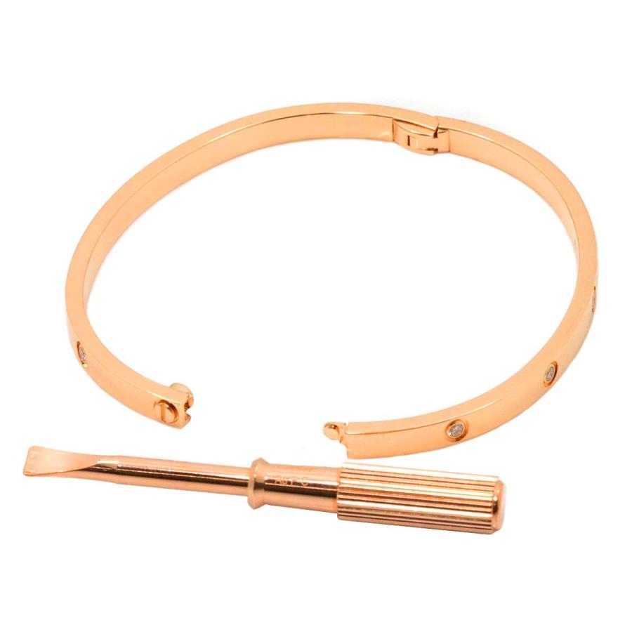 Cartier（カルティエ） ラブ ブレス SM フル ダイヤ 10P #16 K18 PG 