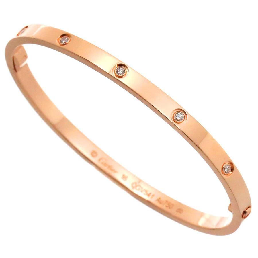 Cartier（カルティエ） ラブ ブレス SM フル ダイヤ 10P #16 K18 PG 