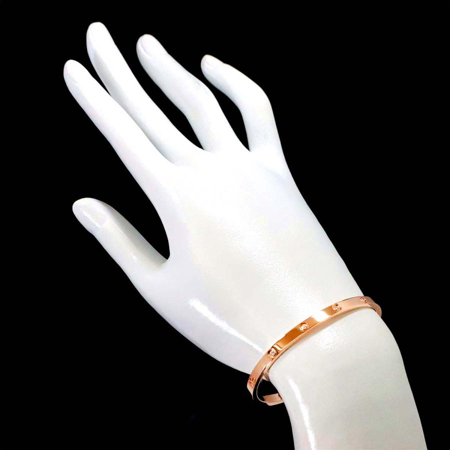 Cartier（カルティエ） ラブ ブレス SM フル ダイヤ 10P #16 K18 PG 