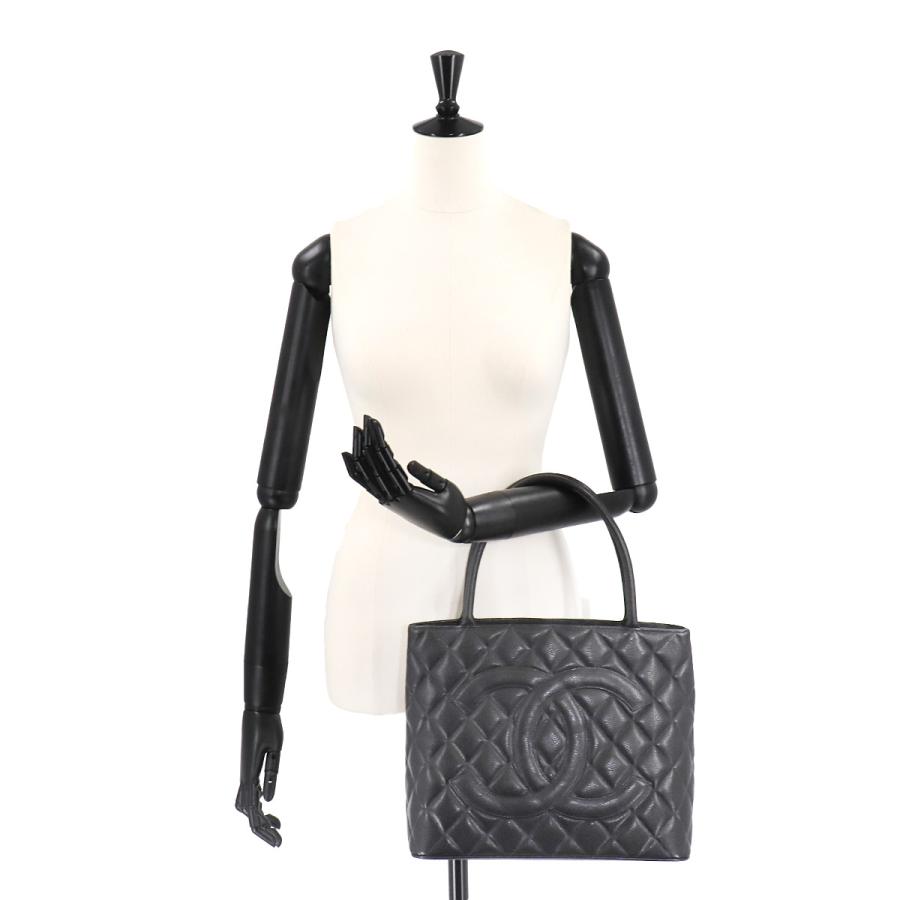 CHANEL シャネル 復刻トート バッグ キャビアスキン ブラック A01804 