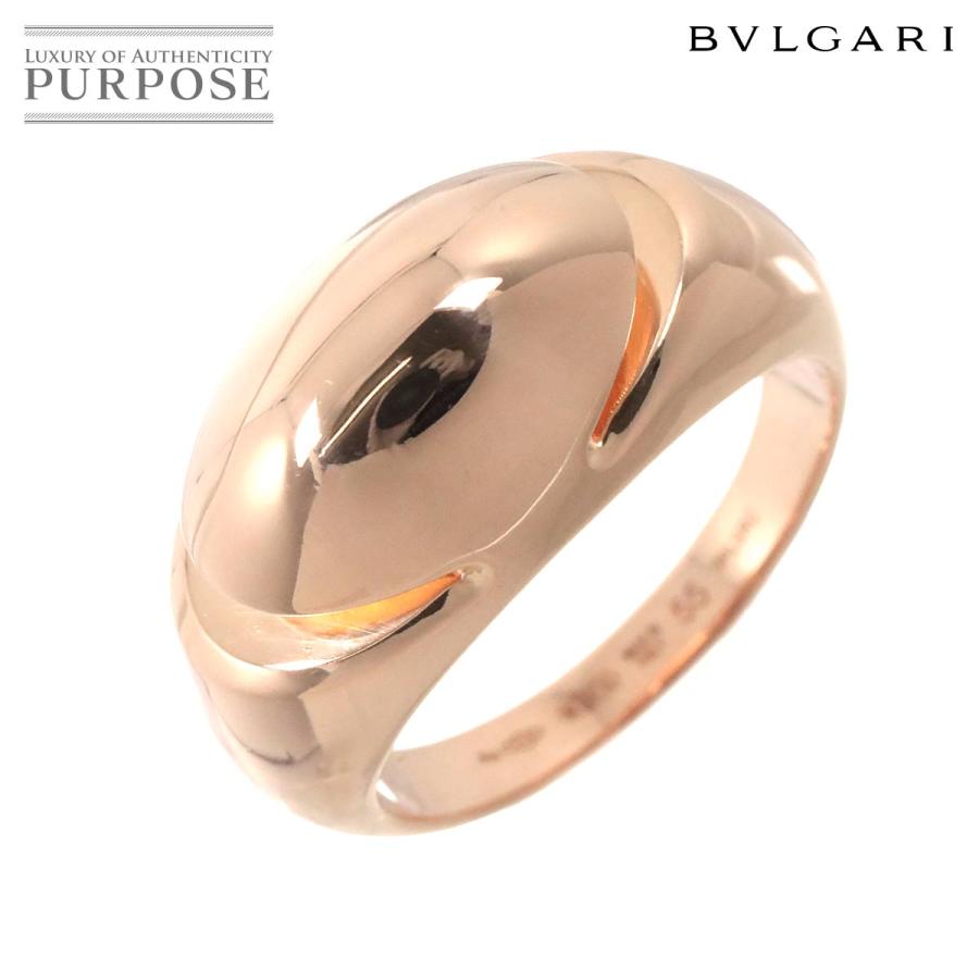 ブルガリ BVLGARI カボション #55 リング K18 PG ピンクゴールド 750 
