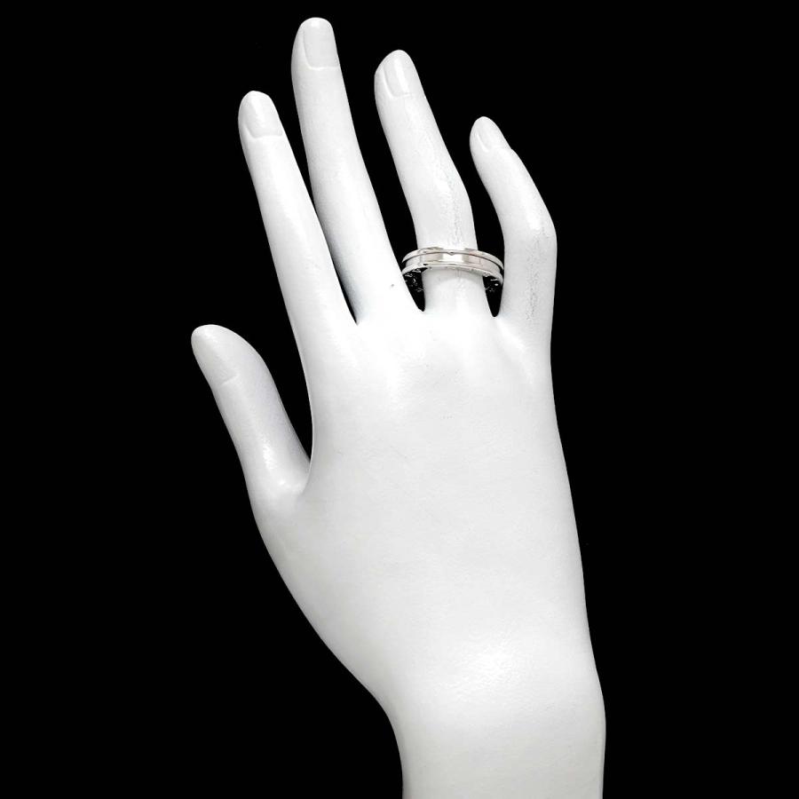 BVLGARI ブルガリ ビーゼロワン 1バンド #57 リング K18 WG ホワイト 