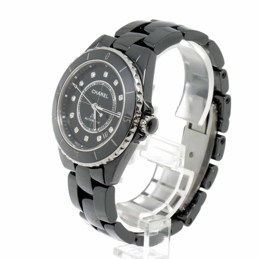 CHANEL シャネル J12 38mm H5702 メンズ 腕時計 12P ダイヤ ブラック  