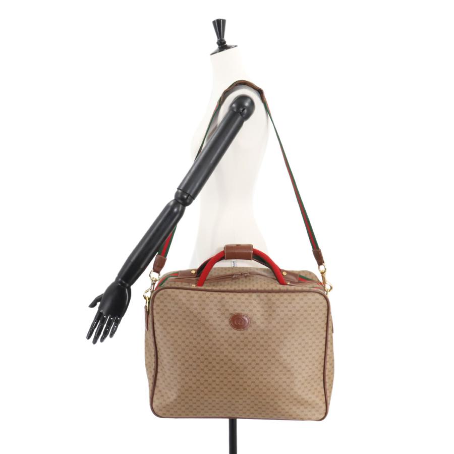 【美品】グッチ ボストンバッグ 2way レザー×PVC 大容量 肩掛 GG柄 GUCCI（グッチ） 新品同様 GUCCI GGプラス 2way ボストン ショルダー