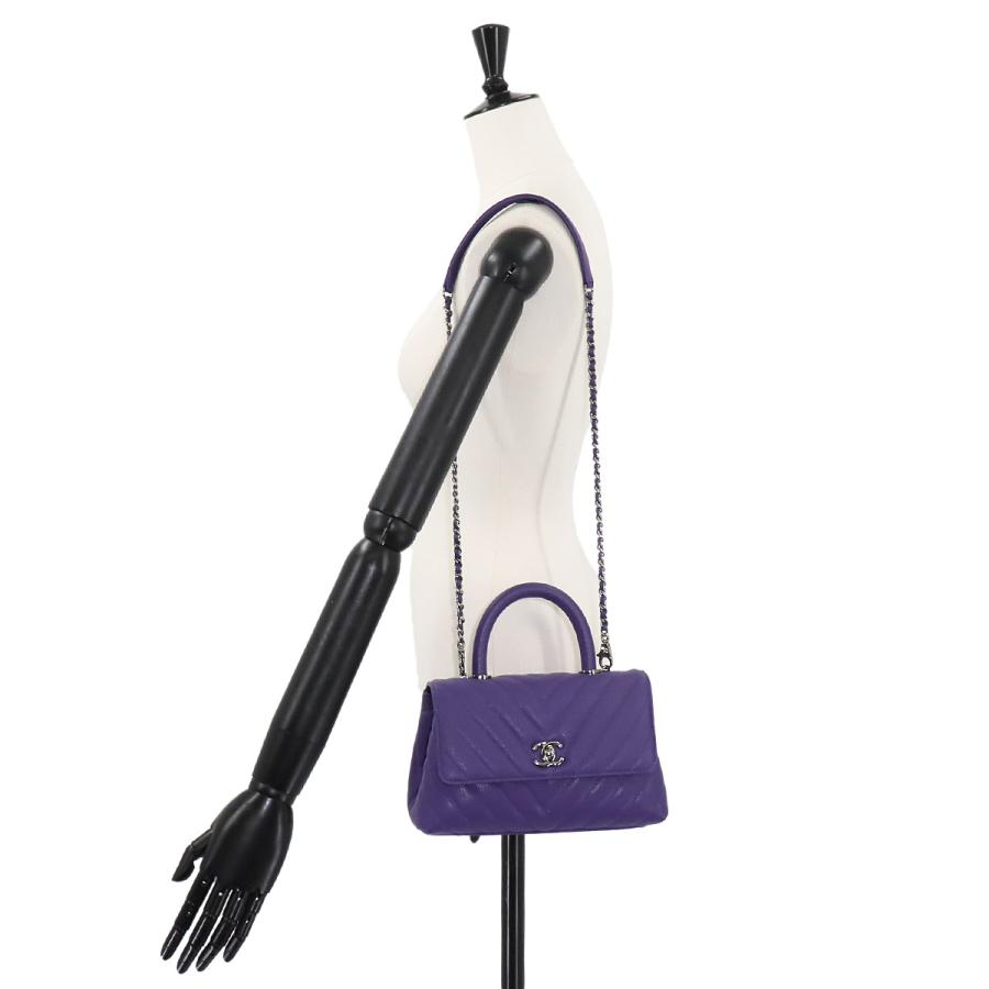 CHANEL 未使用 展示品 シャネル ココハンドル シェブロン 2way ハンド 