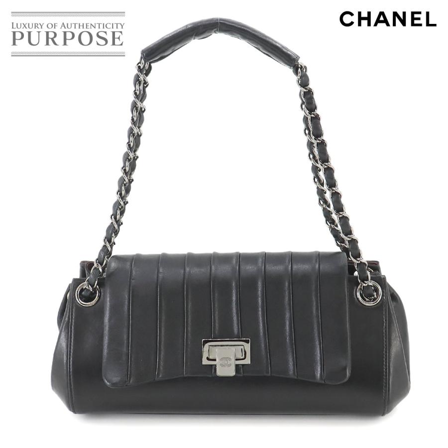 シャネルマドモワゼルチェーンショルダーバッグブラックシルバー金具