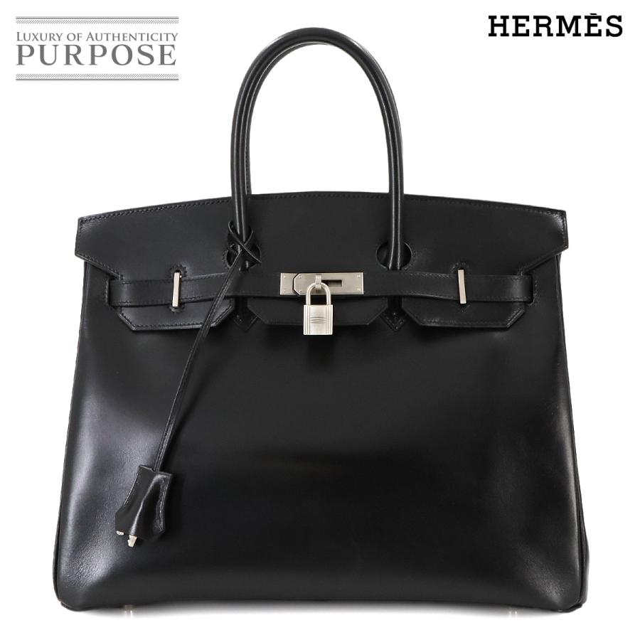 HERMES 新品同様 エルメス バーキン35 ハンド バッグ ボックスカーフ  