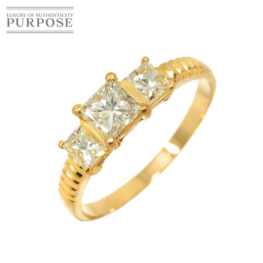 リング 14号 ダイヤ 1.07ct K18 YG イエローゴールド 750 指輪 Diamond  