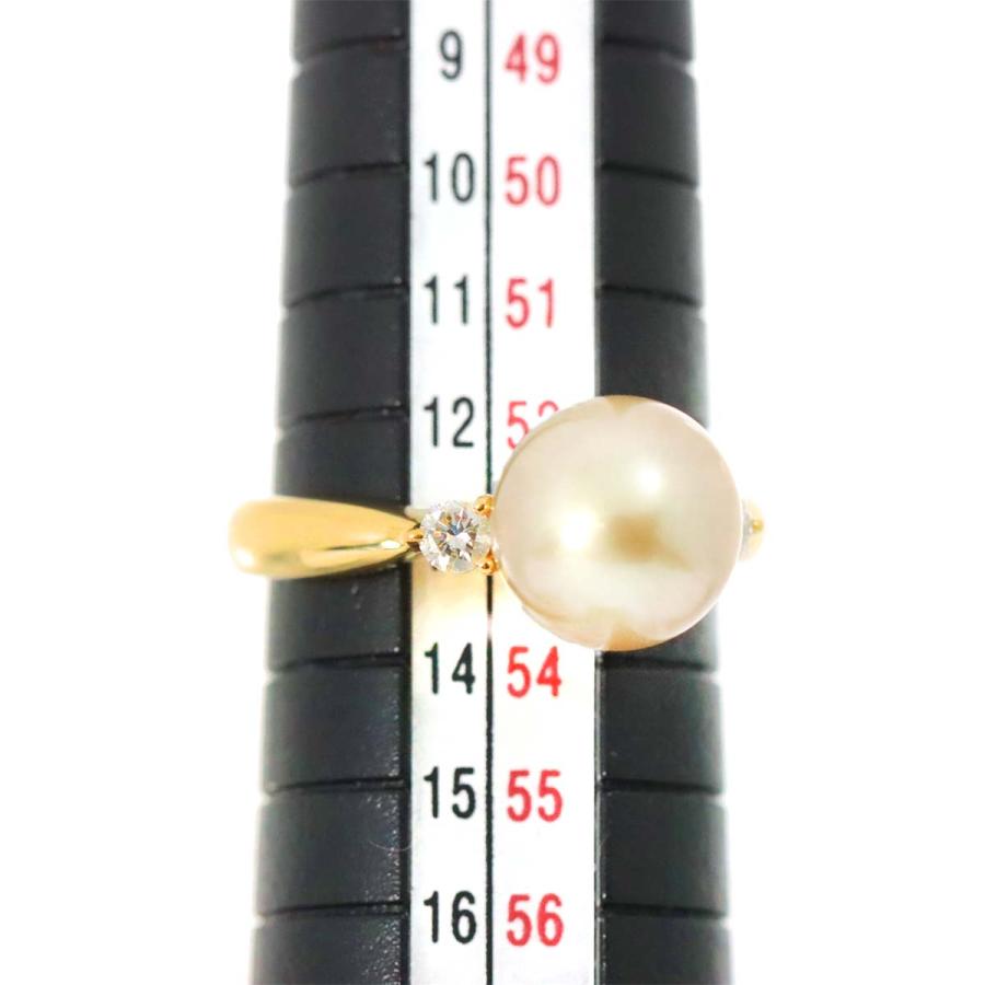 TASAKI タサキ 13号 リング 南洋真珠 9.2mm ダイヤ 0.12ct K18