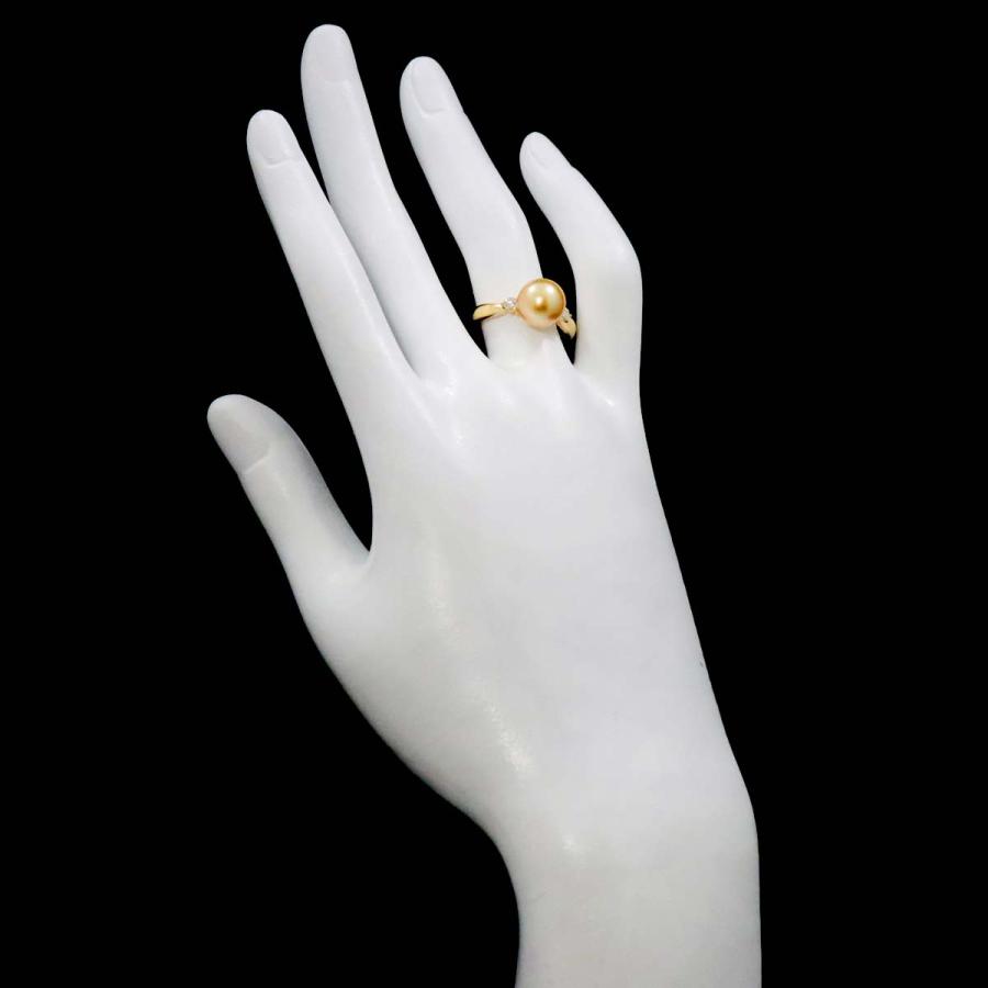 TASAKI タサキ 13号 リング 南洋真珠 9.2mm ダイヤ 0.12ct K18