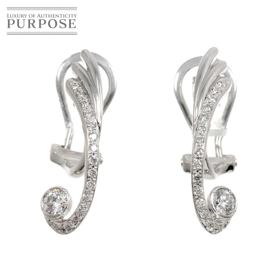 ダイヤ 0.16ct×2 K18 WG イヤリング ホワイトゴールド 750 Diamond  