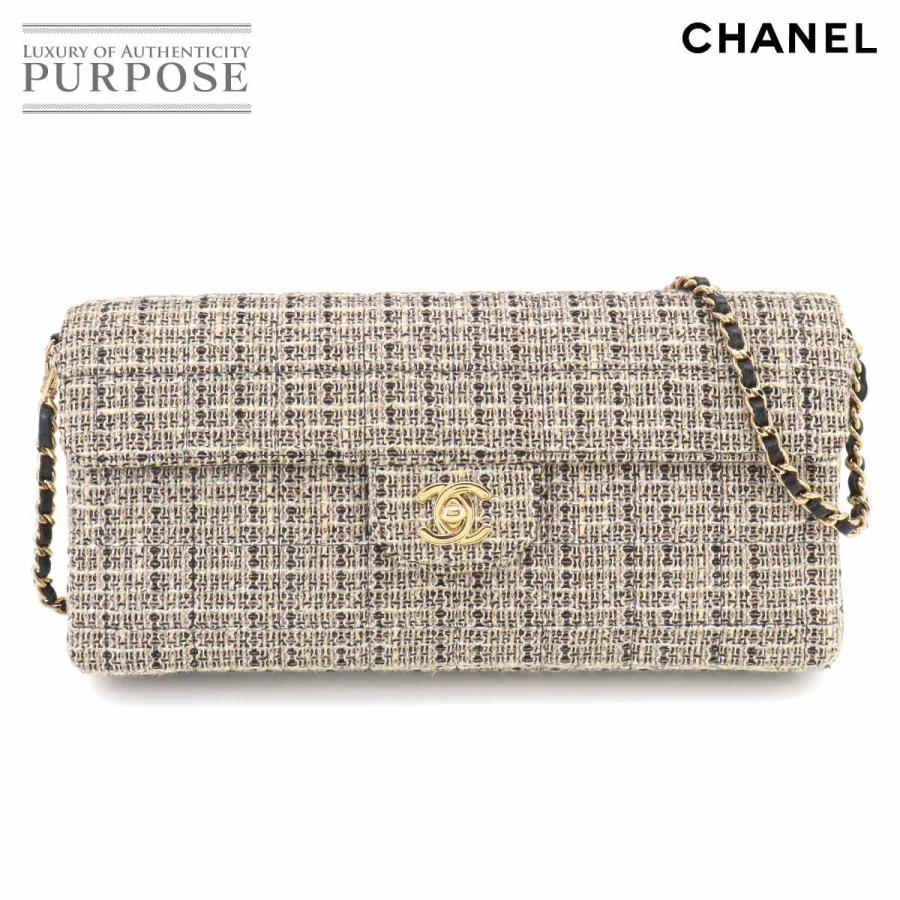CHANEL シャネル チョコバー チェーン ショルダー バッグ ツイード  